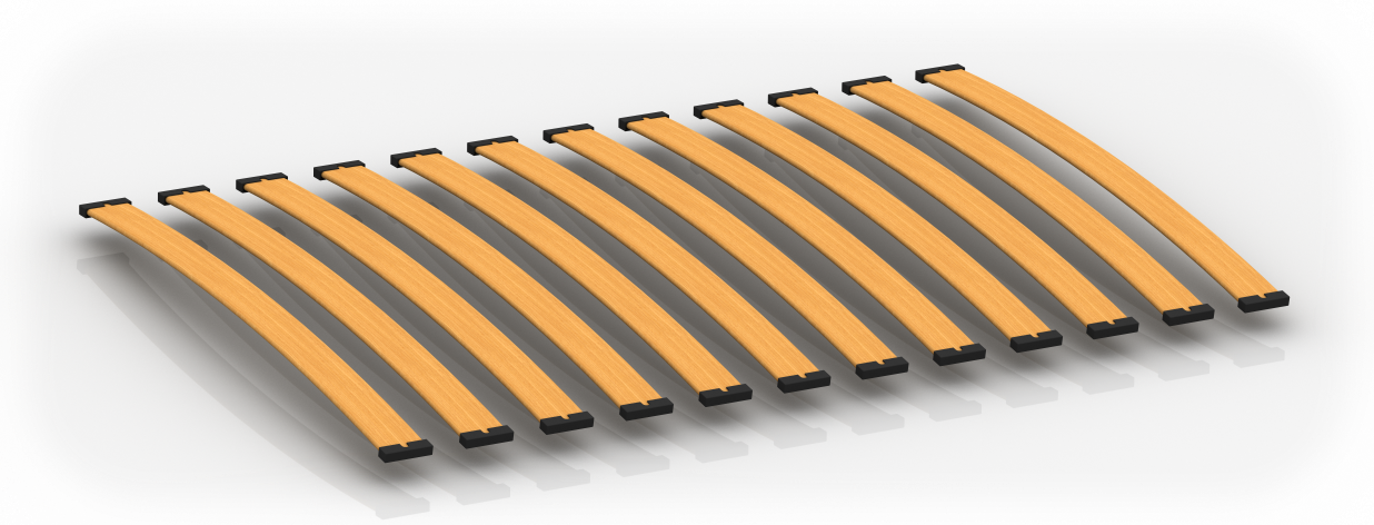 Stelaż z listew giętych